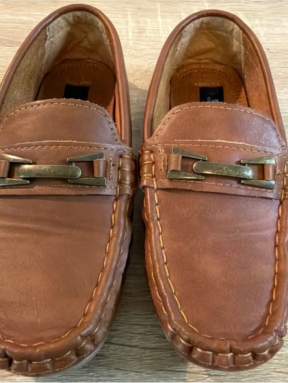 JOSMO Toddler Boys Size 13 Brown Horsebit Loafers Moc Toe Dress Shoes Slip On